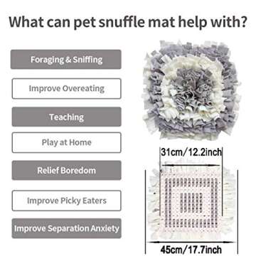 LIVEKEY Pet Snuffle Mat for Dogs, Dog Feeding Mat, Nosework Training Mats for Foraging Instinct Inte...