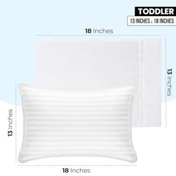 Utopia Bedding Toddler Pillow Cases - 2 Pack - Envelope Closure - Soft Brushed Microfiber Fabric - S...