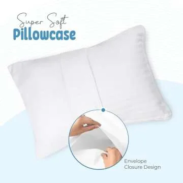 Utopia Bedding Toddler Pillow Cases - 2 Pack - Envelope Closure - Soft Brushed Microfiber Fabric - Shrinkage and Fade Resistant Pillow Covers 13 X 18 Inches (Toddler, White)