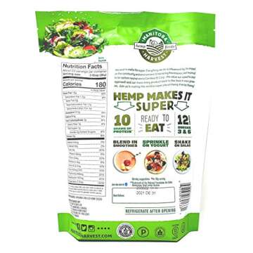 Manitoba Harvest Organic Hemp Hearts Shelled Hemp Seeds - Pack of 2 Bags - 48 oz Total - 24 oz Per Bag - Gluten Free, Organic, Paleo and Non GMO