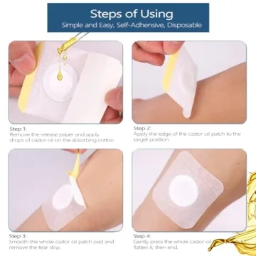 Hypoallergenic Castor Oil Pack Wraps Self-Adhesive Disposable