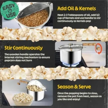 Best Stovetop Popcorn Maker | 6-Quart Capacity