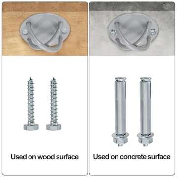 Faswin Wall Mount Bracket for Suspension Straps, Ceiling Anchor X Mount for Rings, Body Weight Strength Training Systems, Yoga Swings & Boxing Equipment