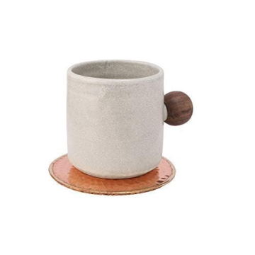 GoCraft Hammered Copper Coasters | Handmade Coasters with Padded Cork Protection for Drinks, Beverages & Wine/Bar Glasses (Set of 4)