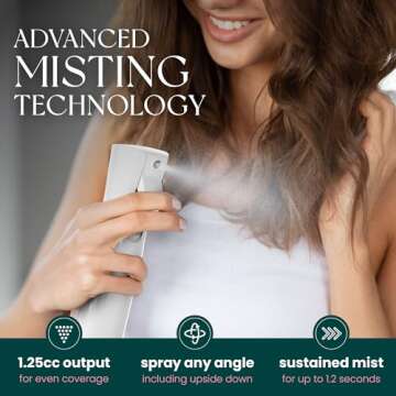 BeautifyBeauties Hair Spray Bottle – Ultra Fine Continuous Water Mister for Hairstyling, Cleaning, Plants, Misting & Skin Care (White, 10.2 Ounces)