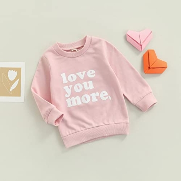 Love You More Toddler Sweatshirt for Valentine's Day
