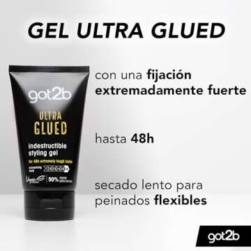 Got2b Ultra Glued Invincible Styling Hair Gel, 6 Ounce
