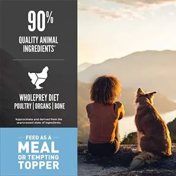 ORIJEN Original Freeze Dried Medallions, Grain Free Dry Dog Food and Topper, WholePrey Ingredients, 16 oz