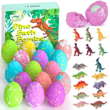 Dinosaur Bath Bombs with Surprise for Kids Gift Set