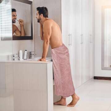 Utopia Towels - Luxurious Jumbo Bath Sheet 2 Piece - 600 GSM (35X70 Inches) 100% Ring Spun Cotton - Highly Absorbent and Quick Dry Extra Large Bath Towel - Super Soft Hotel Quality Towel (Dusty Pink)