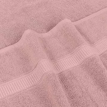 Utopia Towels - Luxurious Jumbo Bath Sheet 2 Piece - 600 GSM (35X70 Inches) 100% Ring Spun Cotton - Highly Absorbent and Quick Dry Extra Large Bath Towel - Super Soft Hotel Quality Towel (Dusty Pink)