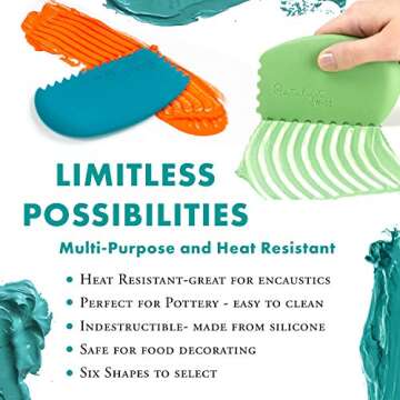 Princeton Catalyst Tools, Art Supplies for Texturizing and Moving Paint, Wedge- White