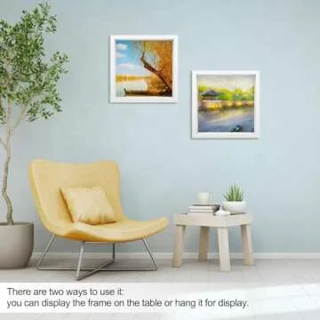 4 Pack 8 x 8in Shadow Box Picture Frame 3D Frames Shadow Box Square Shadow Boxes Display Cases with Adhesive Tape for Baby Items Wedding Memories Crafts Awards Medals Tickets and Photos(White)