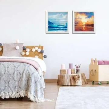 4 Pack 8 x 8in Shadow Box Picture Frame 3D Frames Shadow Box Square Shadow Boxes Display Cases with Adhesive Tape for Baby Items Wedding Memories Crafts Awards Medals Tickets and Photos(White)