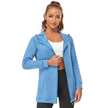 Tanst Sky Zip Up Sweatshirts for Women, Women's Workout Jacket Long Sleeve Sports Hoodies Hiking Run...