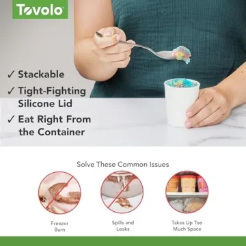 Tovolo Sweet Treat Ice Cream Containers - Set of 4 Stackable