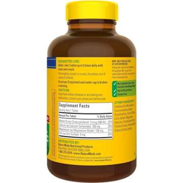 Nature Made Calcium, Magnesium & Zinc w. Vitamin D Tablets Value Size 300 Ct (3 Pack of 300)