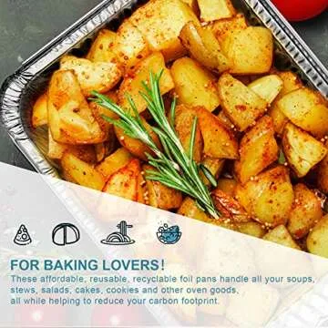 XIAFEI Foil Pans with Lids - 30 Pack for Easy Cooking