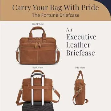Luxorro Full-Grain Leather Briefcase for Men