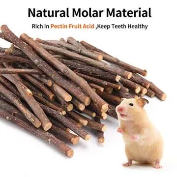 CHUHUAYUAN Apple Sticks for Small Animals, Healthy Chews