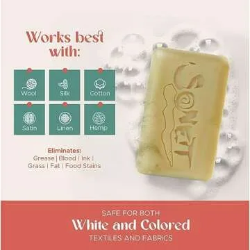 Sonett Organic Bar Stain Remover For Clothes- Concentrated Laundry Stain Remover Detergent Gall Soap For Deep Cleaning- Highly Effective Against Ink, Blood, Grease, Fruit Stains- 4oz, Pack of 2