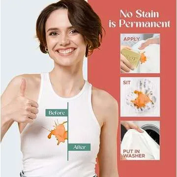 Sonett Organic Bar Stain Remover For Clothes- Concentrated Laundry Stain Remover Detergent Gall Soap For Deep Cleaning- Highly Effective Against Ink, Blood, Grease, Fruit Stains- 4oz, Pack of 2