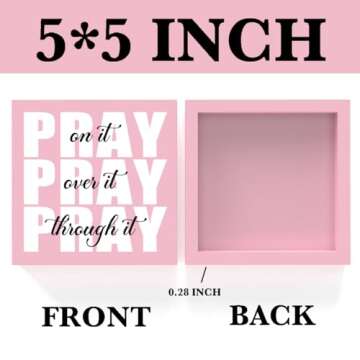 Krollma Pink Office Desk Accessories Decor Sign, Pink Dorm Room Decor for Women, Pink Bathroom Decor...