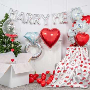 Valentine’s Day Love Heart Throw Blanket - Fuzzy Cosy Gift for Loved Ones