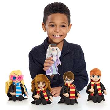 Harry Potter™ 8-Inch Spell Casting Wizards Luna Lovegood™ Small Plushie with Sound Effects, Kids Toys for Ages 3 Up by Just Play