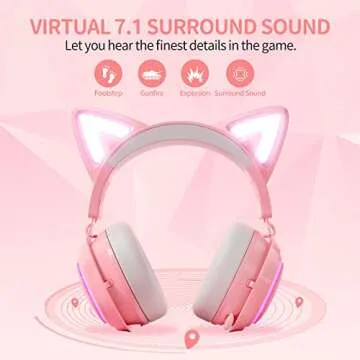 SOMIC GS510 Cat Ear Wireless Gaming Headset for Girls