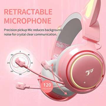 SOMIC GS510 Cat Ear Wireless Gaming Headset for Girls
