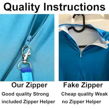 Full Bodysuit With Zipper Helper Womens Costume Without Hood Spandex Stretch Zentai Unitard Body Suit (XX-Large, Spot)