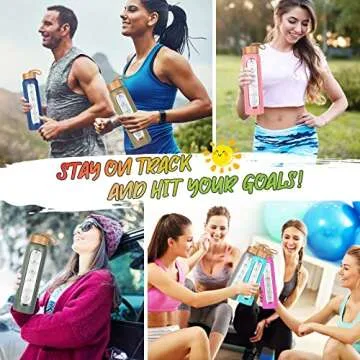 Aqulea 32 Oz Motivational Glass Water Bottle with Infuser