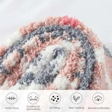 Loiyadn Fuzzy Socks - Women’s Cozy Fluffy Slipper Socks