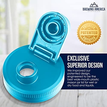 Leak-Proof Mason Jar Lids - Airtight Flip Cap Design
