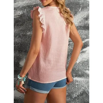 Dokotoo Women's Summer V-Neck Tank Top - Stylish Comfort