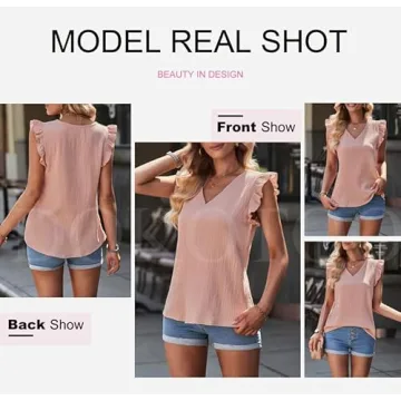 Dokotoo Women's Summer V-Neck Tank Top - Stylish Comfort