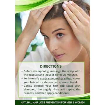 Botanical 'Scalp Energizing' Ginger Saw Palmetto Treatment for Hair Loss and Thinning with Biotin - Pre-Shampoo Hair Thickening Oil for Women & Men, 4.2 Fl Oz