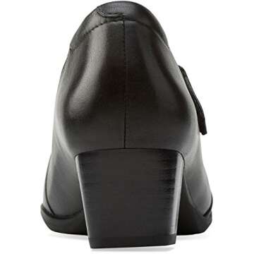 Clarks Women's Rosalyn Wren Pump, Black Leather, 8.5 M US