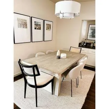 S & L Homes Jute Cotton Hand Woven Natural Farmhouse Area Rug for Living Room - Rustic Vintage Bohemian Décor - (9' x 12' Natural)