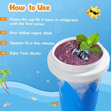Tgosomt Slushy Cup, TIK TOK Frozen Magic Slushie Maker Cup Squeeze, Cool Fun Stuff Things Gadgets & ...