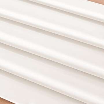 Socomi Ivory White Chiffon Table Runner Perfect for Weddings