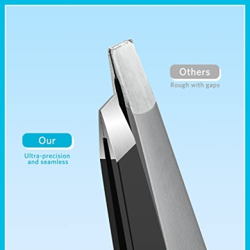 MORGLES Tweezers Set with Clippers 9 Pcs Stainless Steel Grooming Kit