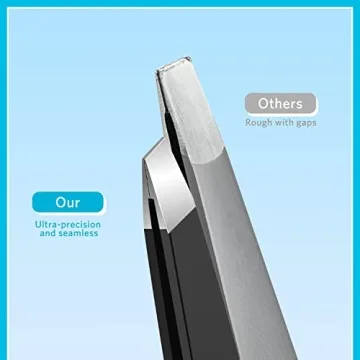 MORGLES Tweezers Set with Clippers 9 Pcs Stainless Steel Grooming Kit