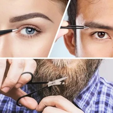 MORGLES Tweezers Set with Clippers 9 Pcs Stainless Steel Grooming Kit