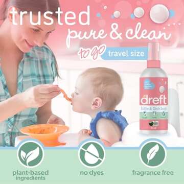 Dreft Bottle and Dish Soap | Made to Clean Baby Bottles, Sippy Cups, Pacifiers, Breast Pumps, & More...