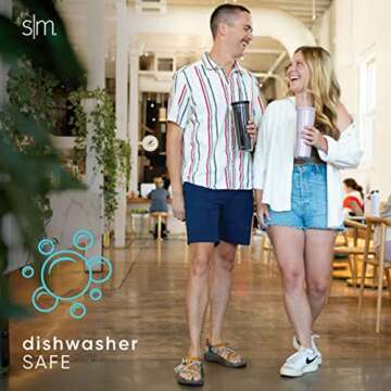 Simple Modern Plastic Tumbler with Lid and Straw | Reusable BPA Free Iced Coffee Cups Double Wall Sm...