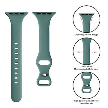 Stylish Acrbiutu Thin Silicone Band for Apple Watch