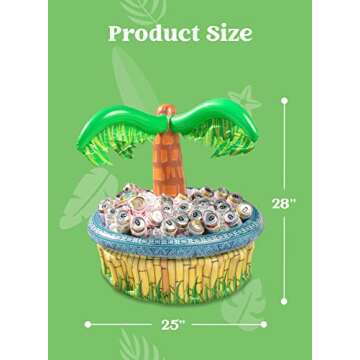Sloosh 2-Pack Inflatable Palm Tree Cooler for Parties