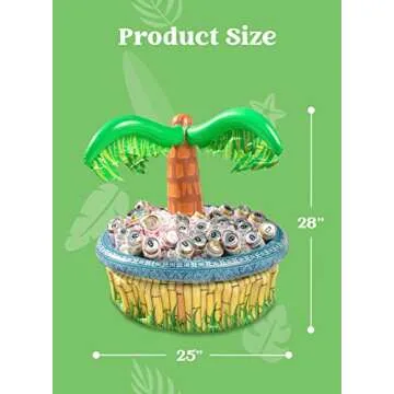 Sloosh 2-Pack Inflatable Palm Tree Cooler for Parties
